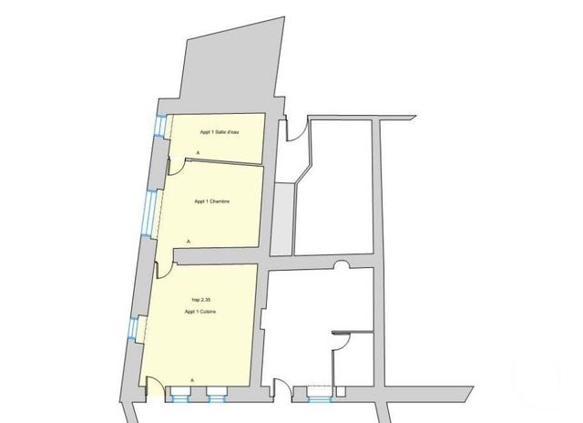 Appartement F2 à vendre - 2 pièces - 50.54 m2 - BESANCON - 25 - FRANCHE-COMTE - Century 21 Chaprais Immobilier