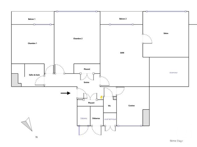 Appartement F4 à vendre - 4 pièces - 71.24 m2 - BESANCON - 25 - FRANCHE-COMTE - Century 21 Chaprais Immobilier